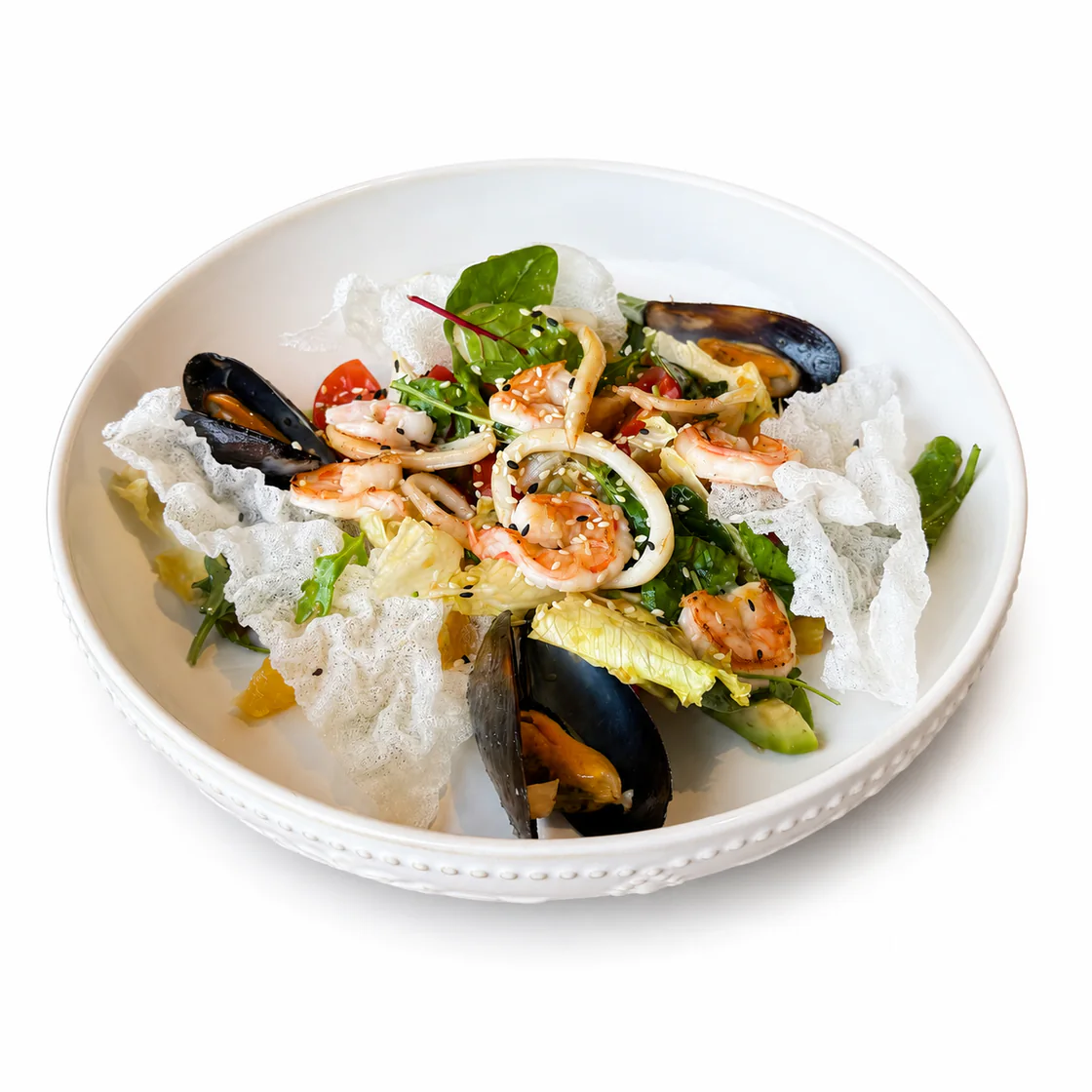 Салат с морепродуктами — фото блюда